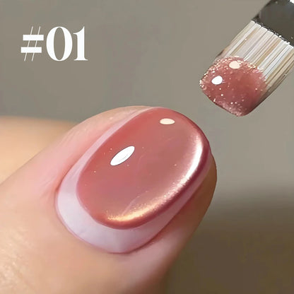 1-24pcs WS Romantic Purple Cat Eye Gel Nail Polish New Style Super Flash Versatile Whitening Purple Glass Bead Cat Nail Salon