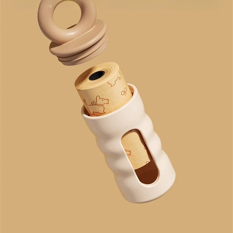 Portable Outdoor Dog Poop Bags Dispenser Stylish Pet Garbage Bags Dispenser for Dogs Cats Pet Cleaning Supplies Accessories