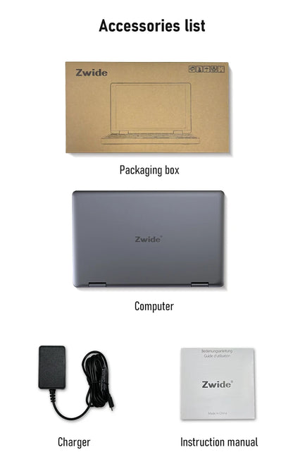 Zwide pocket book N8 Pro Intel i3-N305 touch screen 8 inch IPS 1920x1200 pixels FHD 16GB LPDDR5 mini notebook 360° flip yoga