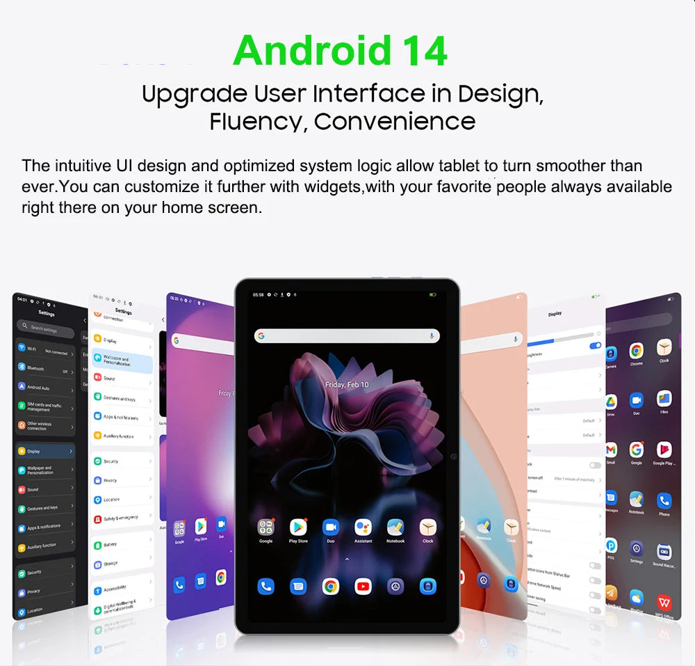 Global Version Real 14.1 inch Large Screen Tablet 256GB ROM Android 14 4G LTE 5G WiFi Tablets 14inch Планшет Laptop PAD 태블릿