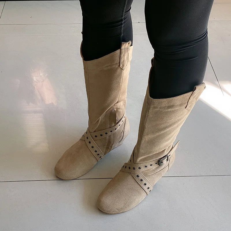 Customized Heel Practice Boots Half Boots Line Dance Boots Soft Suede Bottom Ballroom Party Dance Shoes Black Boots Dancing