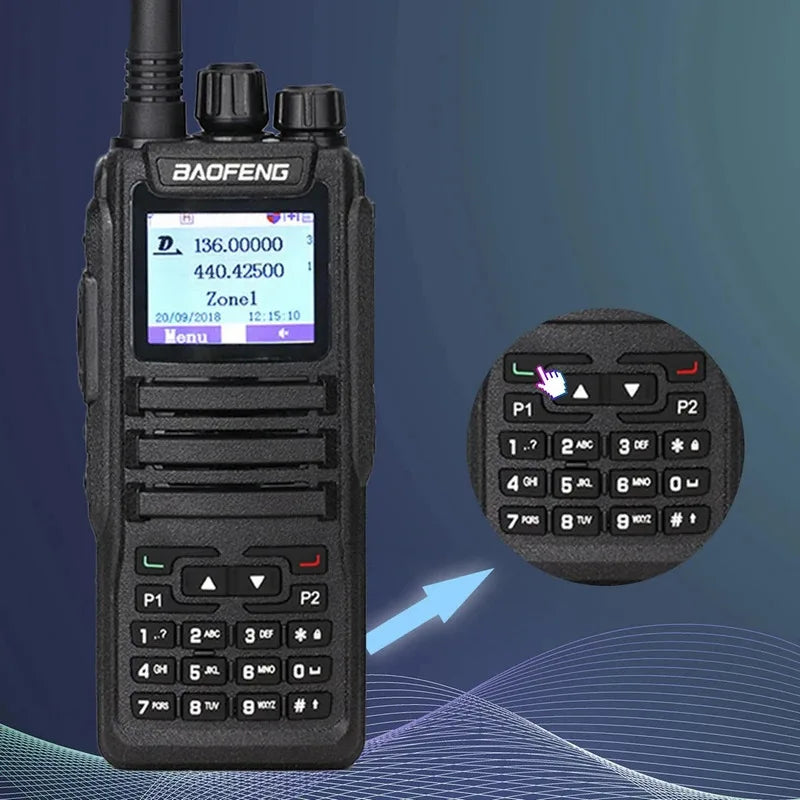 Baofeng Radio Dmr Dm-1701 Open Gd77 Sms 5W Digital Walkie Talkie  Hunting Camping Two-Way Radio