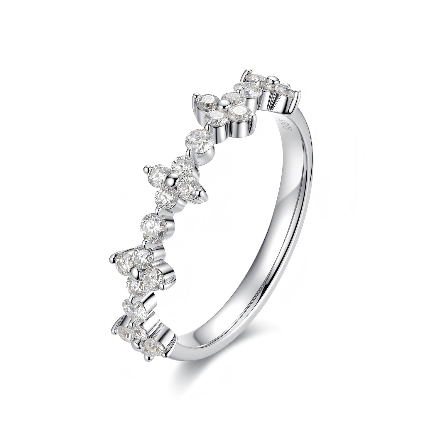 Custom Lab Grown Diamond VVS Clarity 9K 14K Gold 0.5cttw D Color Anniversary Engagement Promise Wedding Ring for Women