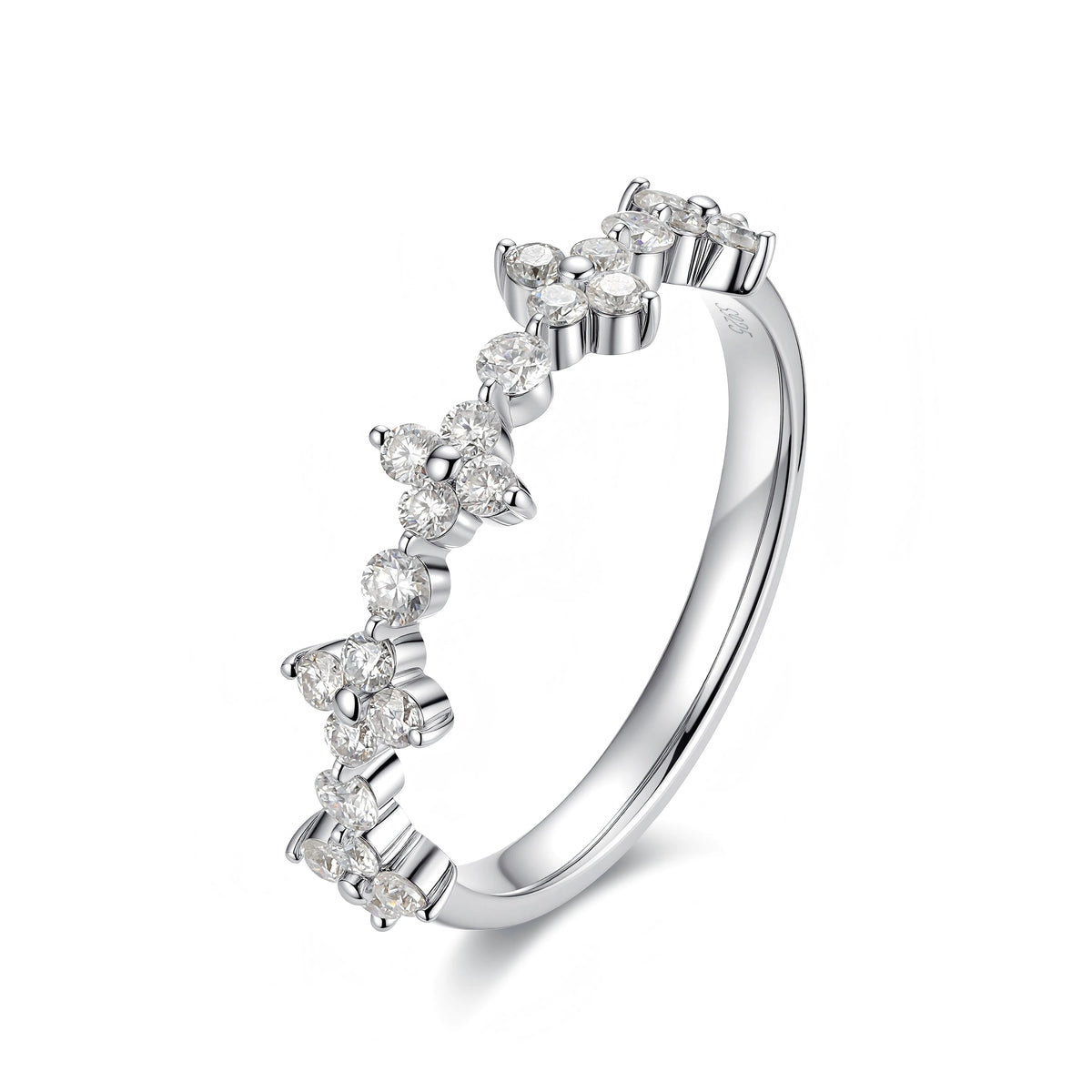 Custom Lab Grown Diamond VVS Clarity 9K 14K Gold 0.5cttw D Color Anniversary Engagement Promise Wedding Ring for Women
