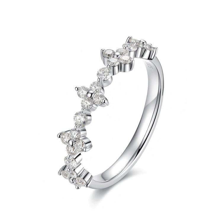 Custom Lab Grown Diamond VVS Clarity 9K 14K Gold 0.5cttw D Color Anniversary Engagement Promise Wedding Ring for Women