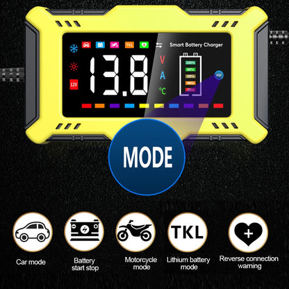 Car Battery Charger Intelligent Smart Battery Charging Universal 12V 10A/6A Fast Power Charging Pulse Repair Tools For SUV Motorcycle Truck RV