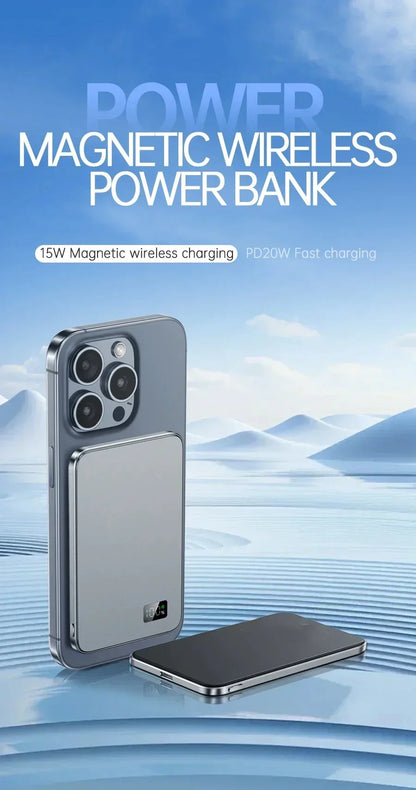 Lenovo PD22.5W Fast Charging Magsafe External Battery Magnetic Wireless Power Bank 500000mAh For iPhone Samsung