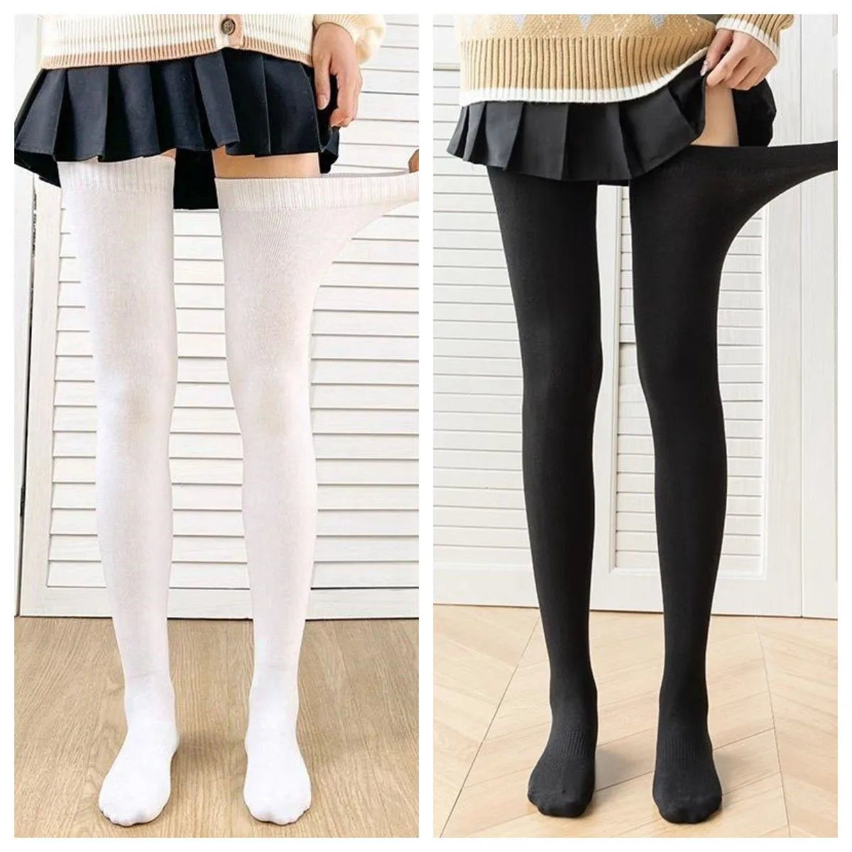 1/2Pcs Extended Over Knee High Socks Silicone Anti Slip High Tube Cotton Socks High Elasticity Loose Oversized Women's Stockings