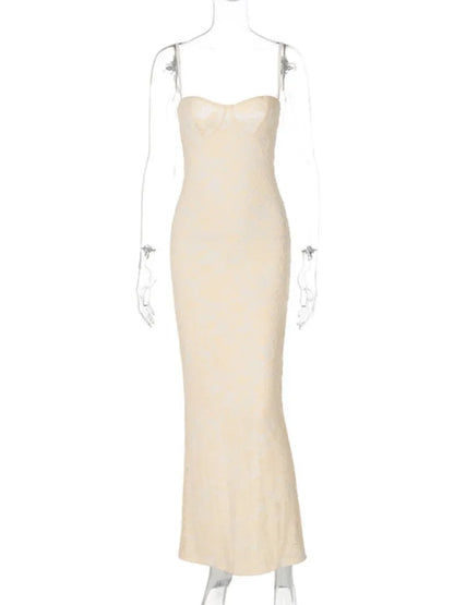 Women's Sexy Lace Splicing Strap Backless Dress Fashionable Slim Suspender Hip Covering Long Slit Female Nightclub Dresses 2026