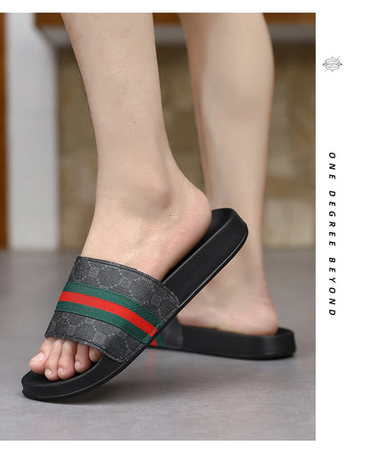Fashion Brand Slippers for Men Ultra Soft Slides Non-slip Wear-resistant Sandals Men Casual Summer Indoor Outdoor Slippers