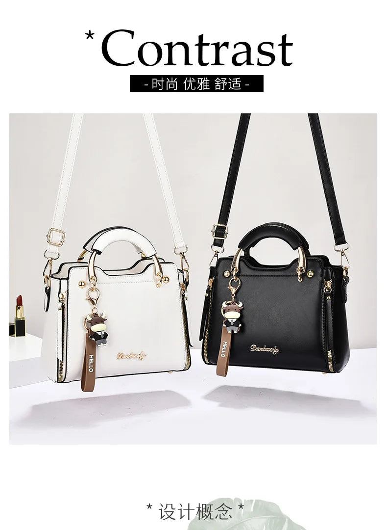 New women bag Fashion Shoulder bags handbag  for women 2025  Handbags leather Printed monogram single shoulder straddle bag