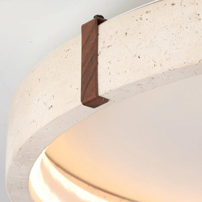 IWHD Wabi Sabi LED Ceiling Lamp Dining Room Restaurant Coffee Yellow Travertine Stone Minimalism Hanging Lights Lamparas Techo