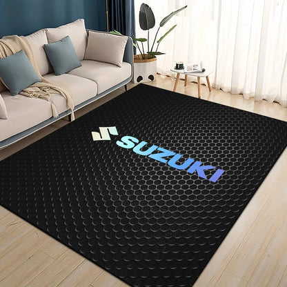 Suzuki Motorcycle Large Area Rug Carpet for Home Living Room Kids Bedroom Sofa Doormat Decor Non-slip Floor Mat Home Decoration