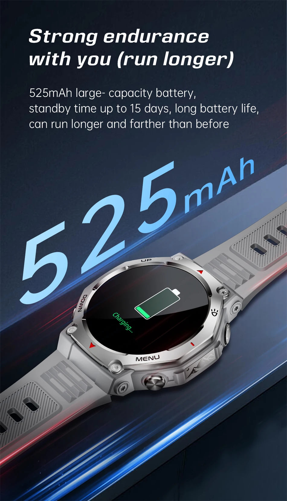2026 New Military Active Edge Smart Watch Men 10ATM Waterproof GPS Motion Track 100+Sport Modes Heart Rate HD BT Call Smartwatch