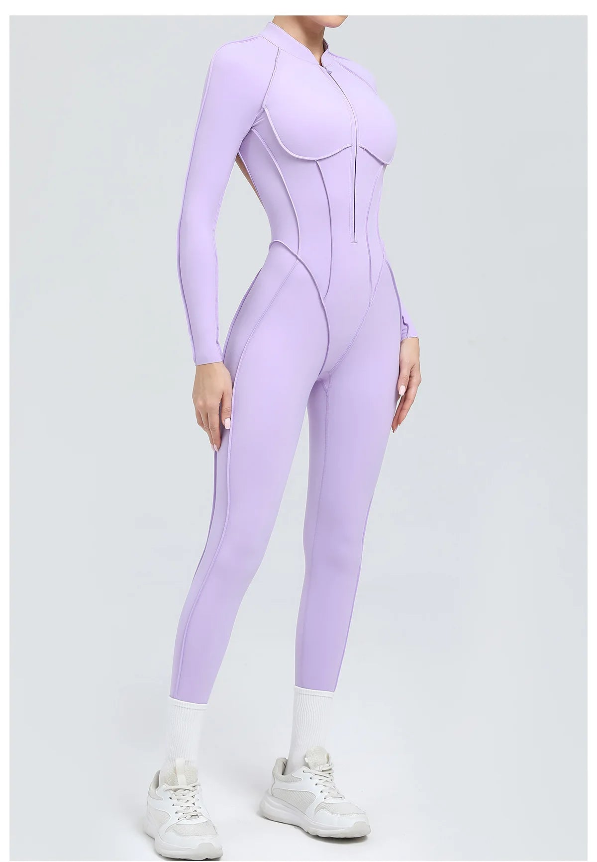 One Pieces Long Jumpsuits Sexy Womens Overalls Mono Streetwear Yellow Body Long Sleeves Woman Clothing Summer Gym Sportswear