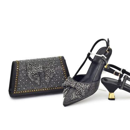 New Arrival Matching Shoes and Bag for Women for Weddings Shoe and Bag Set for Nigeria Party Italy Luxury Designer Shoes Women