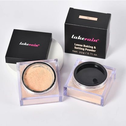 Loose Baking&Setting Powder Long Lasting Oil Control Natural Face Matte Waterproof Brighten Loose Powder Makeup Cosmetics