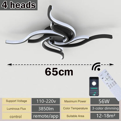 LED Ceiling Lights 110V 220V Remote Dimming  APP Modern 3 Colors Lamp  for Dining Room, Living Room Bedroom