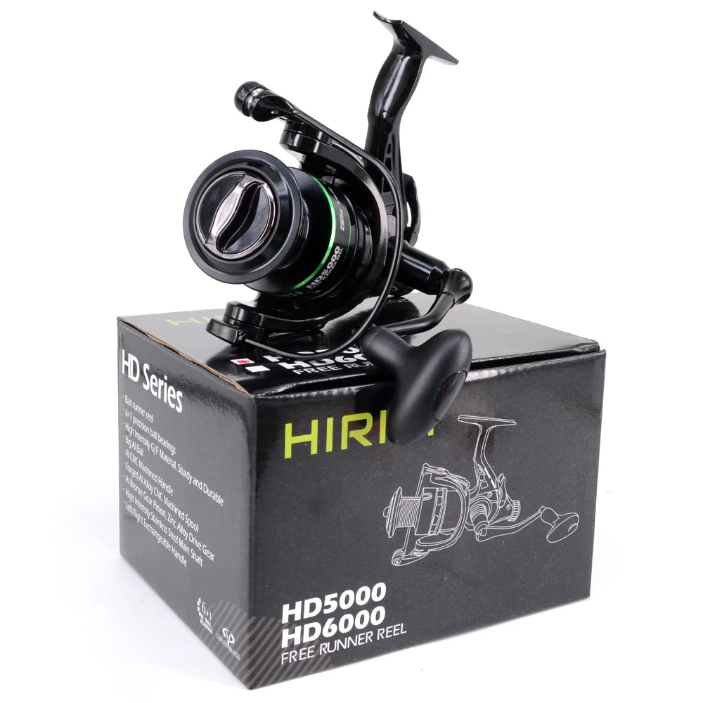Hirisi Carp Fishing Spinning Reel 15-20KG Max Drag 5.2:1 Gear Ratio Metal Spool Waterproof Smooth Heavy Duty HD4000