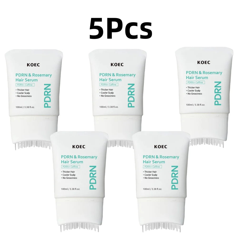 Scalp Massage Serum with Silicone Applicator Anti Hair Loss Care Lotion PDRN Rosemary Tea Tree Oil Refreshing Hair Root Essence