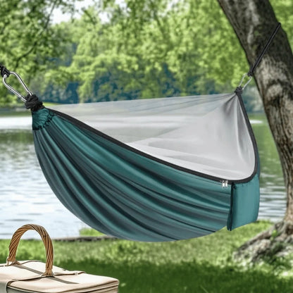 Relaxation Thickened Camping Hammock Anti-Mosquito 270x140cm Hanging Hammocks Anti Rollover Quick Setup Double Hammock Hiking