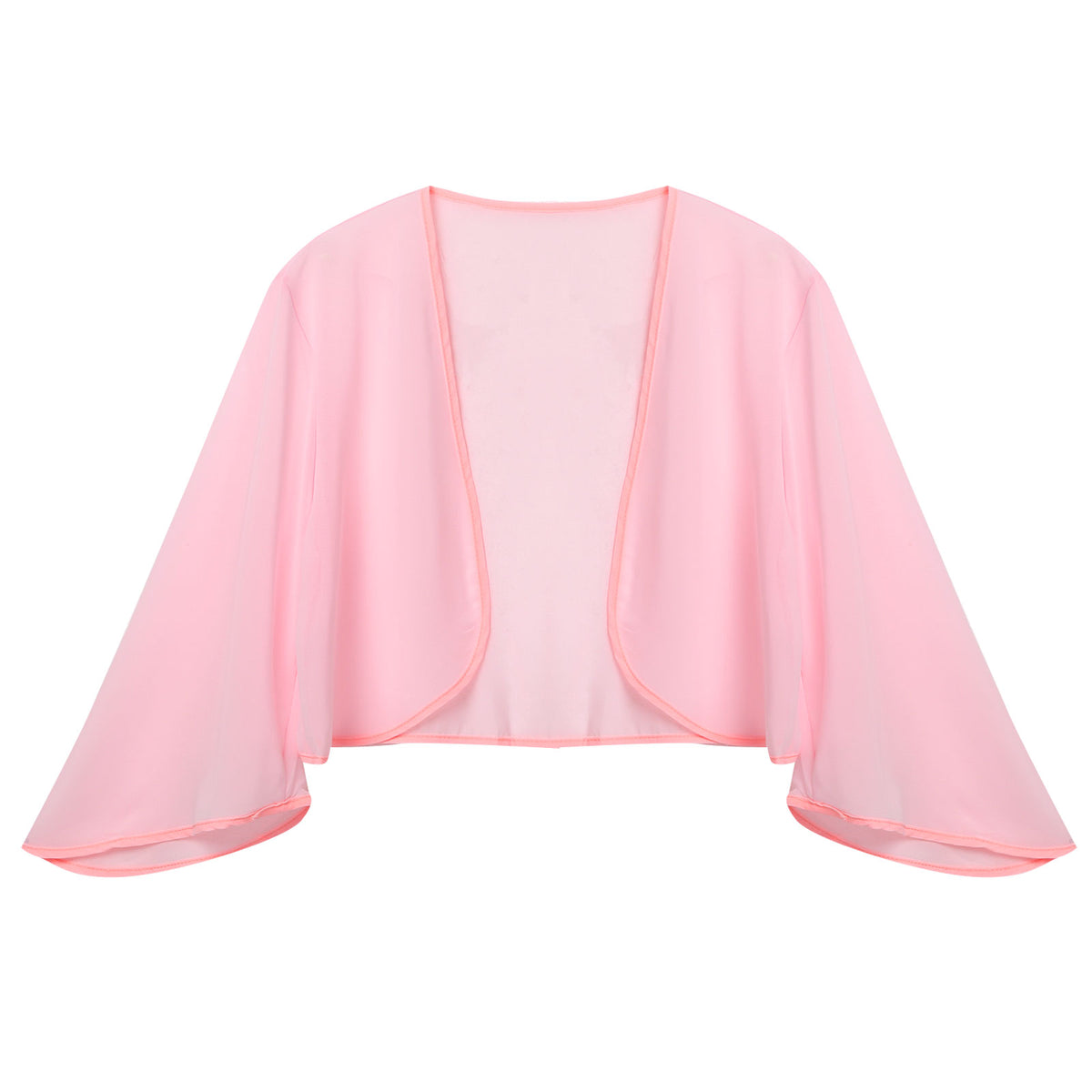 Womens 3/4 Sleeve Chiffon Cardigan Bolero Jacket Summer Elegant Wedding Party Bridal Dress Cover Ups Wraps Shawls Shrug