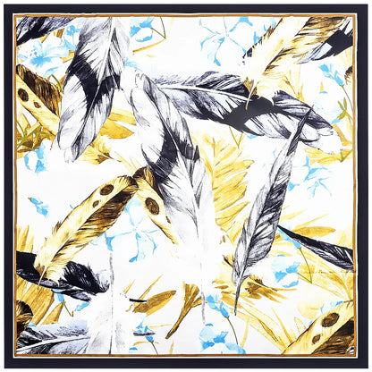 130CM Silk Scarf Women Horse Head Print Stoles Square Scarves Wraps Large Bandana Kerchief Hijabs Female Silk Foulards Sjaal