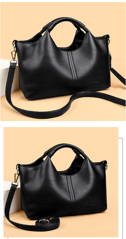 Authentic Leather Tote Bag Luxury Large Capacity Women's Single Shoulder Diagonal Crossbody Bags Fashion Simple Female Handbag