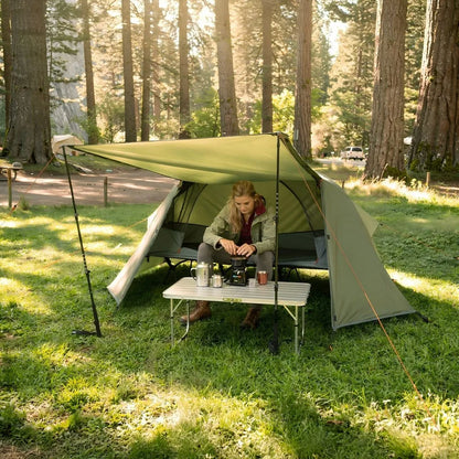Night Cat 1 Person Elevated Camping Cot Tent 4 Modes Convertible Off-Ground Tent Waterproof Outdoor Mesh Inner Tent Camping Hiking Cot Tent Combo with Vestibule