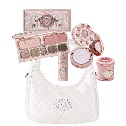 Flower Knows Strawberry Cupid Professional Makeup Set For Women Full Kit Gift Box Eyeshadow Lip Cream Blush Compact Powder Sets