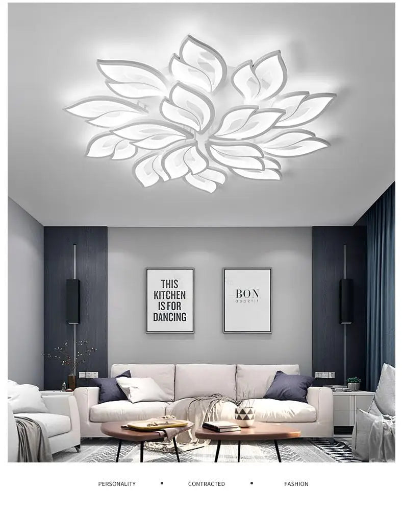 Modern LED Ceiling Chandeliers Light for Living Dining Room Bedroom Ceiling Lamps  With Remote Control Dimmable Lights Fixtures