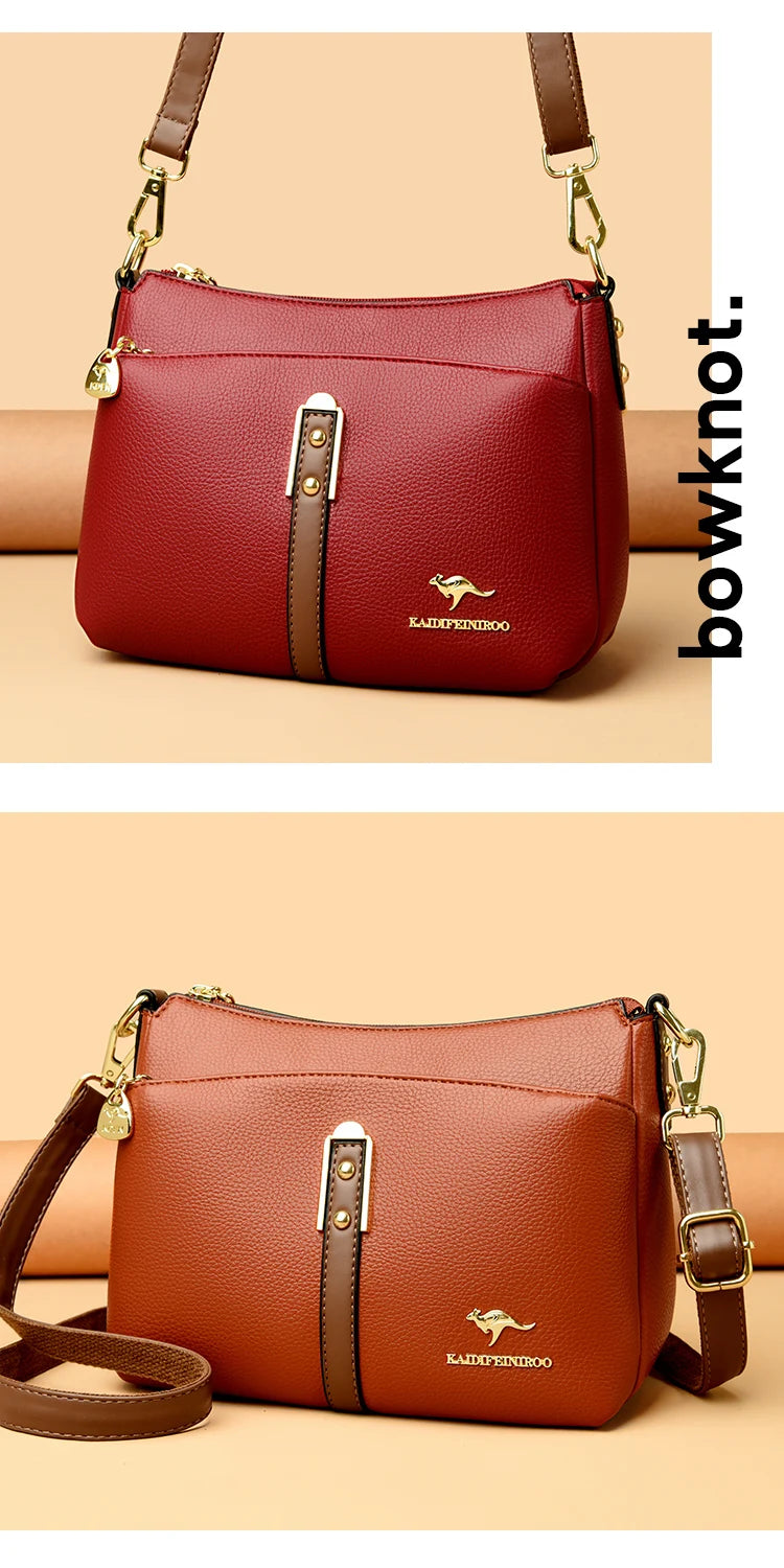 Genuine High Quality Soft Leather Women's Handbag Trend Designer Female Crossbody Bag Casual Shoulder Messenger Handbags 2025