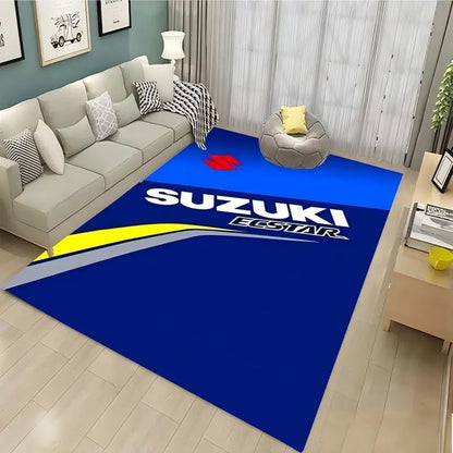 Suzuki Motorcycle Large Carpet Rug for Home Living Room Bedroom Sofa Doormat Decor Kids Play Area Rug Carpet Non-slip Floor Mat