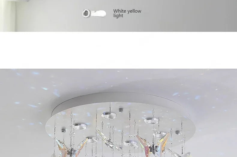 Vintage Crystal Ceiling Pendant Shining Creative LED Hanging Lamp Living Room Restaurant Chandelier Mood Light Indoor Lights