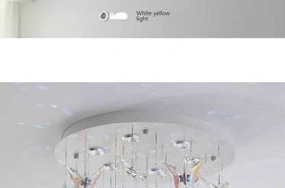 Vintage Crystal Ceiling Pendant Shining Creative LED Hanging Lamp Living Room Restaurant Chandelier Mood Light Indoor Lights