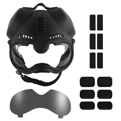 ATUBAN Tactical Dog Military Hunting Training K9 Helmet, Large Dog Patrol Dogs Sheepdog Pet Motorcycle Protective Helmet Goggles