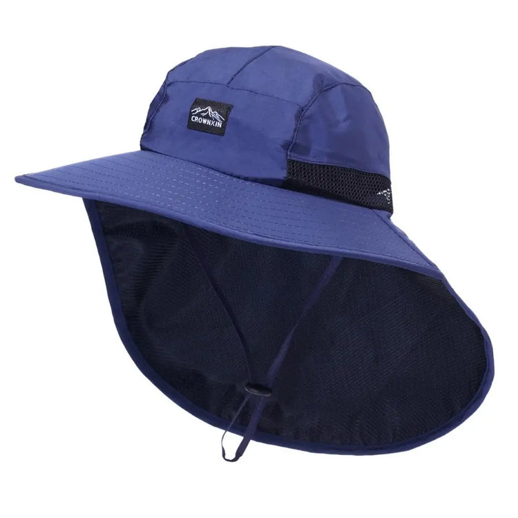 Summer UV Protection Sun Hats Outdoor Hunting Fishing Cap For Men Women Hiking Camping Visor Bucket Hat Neck Flap Fisherman Hat
