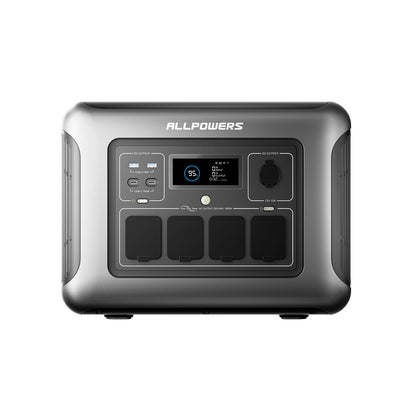 ALLPOWERS R1500 LITE Portable Power Station 1056Wh LiFePO4 1600W (3200W peak) AC Output Solar Generator with UPS for Camping RV