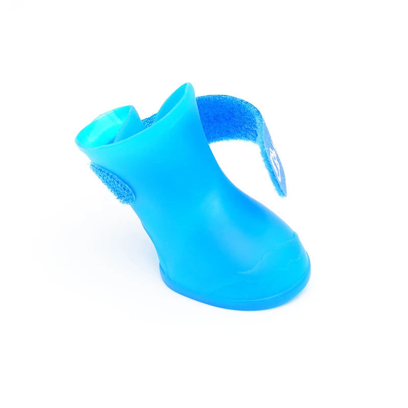 4Pcs Pet Silicone Rain Shoes Anti-Dirty Non-Slip Waterproof Dog Shoes Soft Bottom Footwear Small Dogs Cats Teddy Shoes