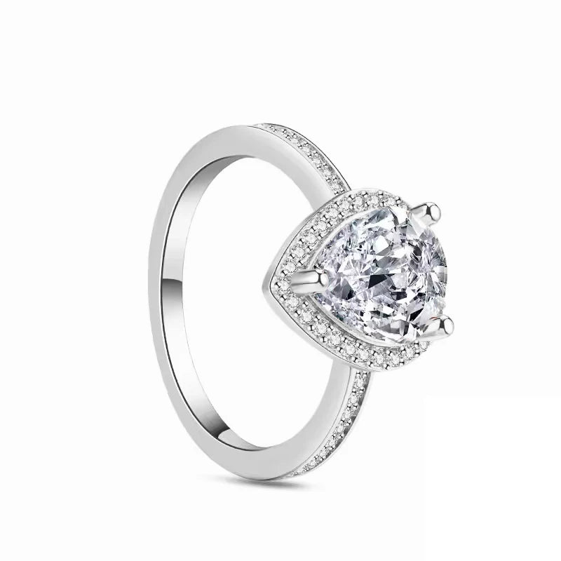New 925 Sterling Silver Rings Stackable Infinite Silver shining Zircon Ring For Women Wedding Anniversary Birthday Jewelry Gift