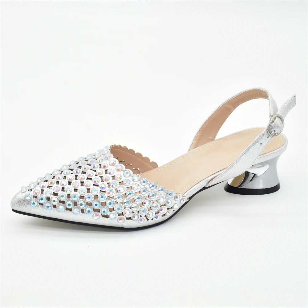 Nigeria Shoe and Bag Wedding Shoes Bride Nigerian Ladies Wedding Shoes Luxury Italian Style Heels African Women Party Pumps