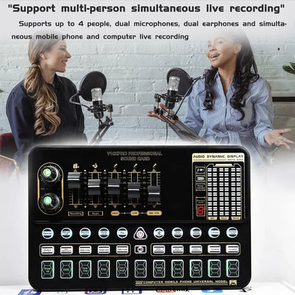 V10XPro Sound Card Studio Mixer Singing Noise Reduction Microphone Voice BM800 Live Broadcast Phone Computer Record V10X Pro set