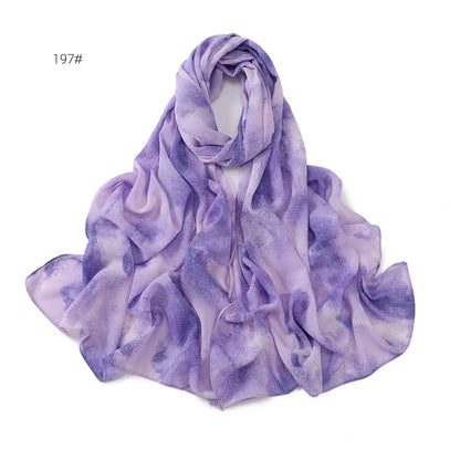 66 Colors Pearl Chiffon Printed Hijab Scarf New Fresh Small Floral Polka Dot Sunscreen Silk Scarf Shawl Turbans for Women Hijabs