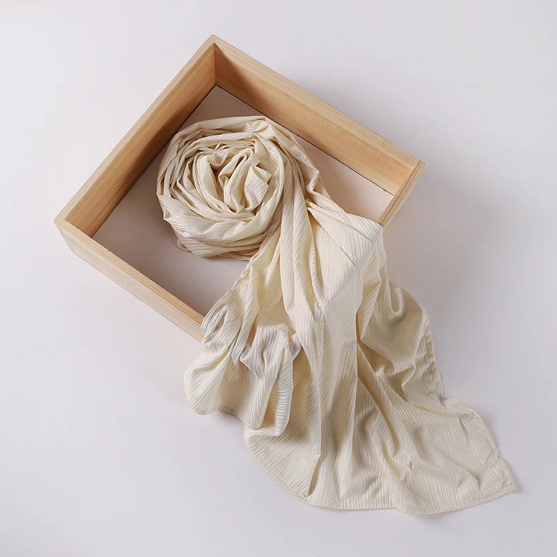 Ribbed Jersey Hijab Muslim Plain Scarf Crepe Hijab Scarf Soft Islamic Shawls Wraps Headband Voile Femme Musulman