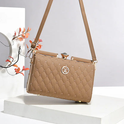 New Women Handbags Fashion Embossed Craftsmanship Portable Shoulder Bag Top-handle Diamond Ladies Bag Wedding Party Bags