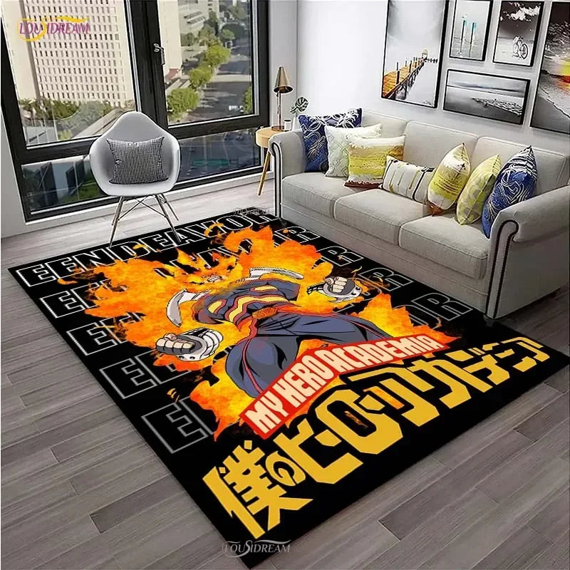 My Hero Cartoon Anime Carpet for Living Room Bedroom Table Cinema Rug Kitchen Door Kids Un-slip Floor Mat Alfombra Birthday gift