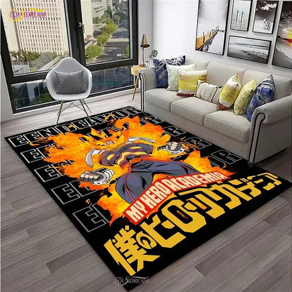 My Hero Cartoon Anime Carpet for Living Room Bedroom Table Cinema Rug Kitchen Door Kids Un-slip Floor Mat Alfombra Birthday gift