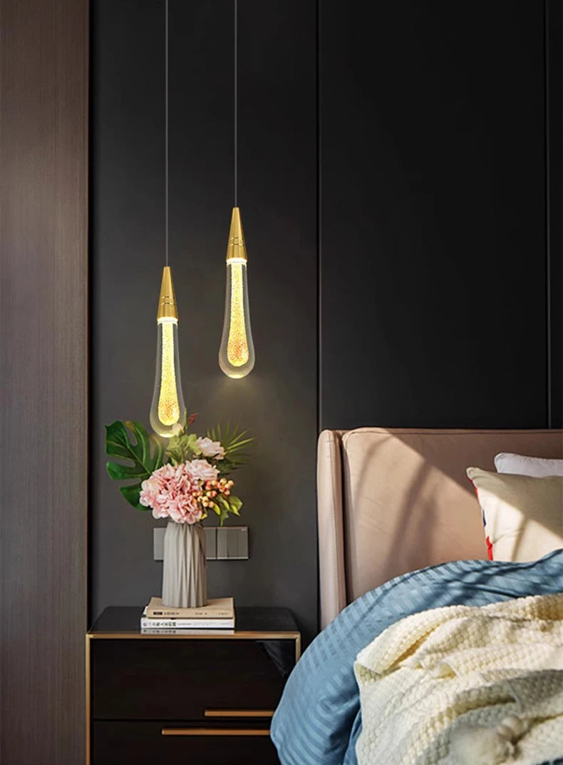 1 PC Modern Home Decor LED Lights Bedroom Lamp Bedside Pendant Light Lamps LED Chandeliers Hanging Light Indoor Lighting