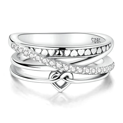 LAZA 925 Sterling Silver Colorful Rings Sparking Zirconium Bowknot Moon Sun Original Ring For Women Anniversary Wedding Gifts