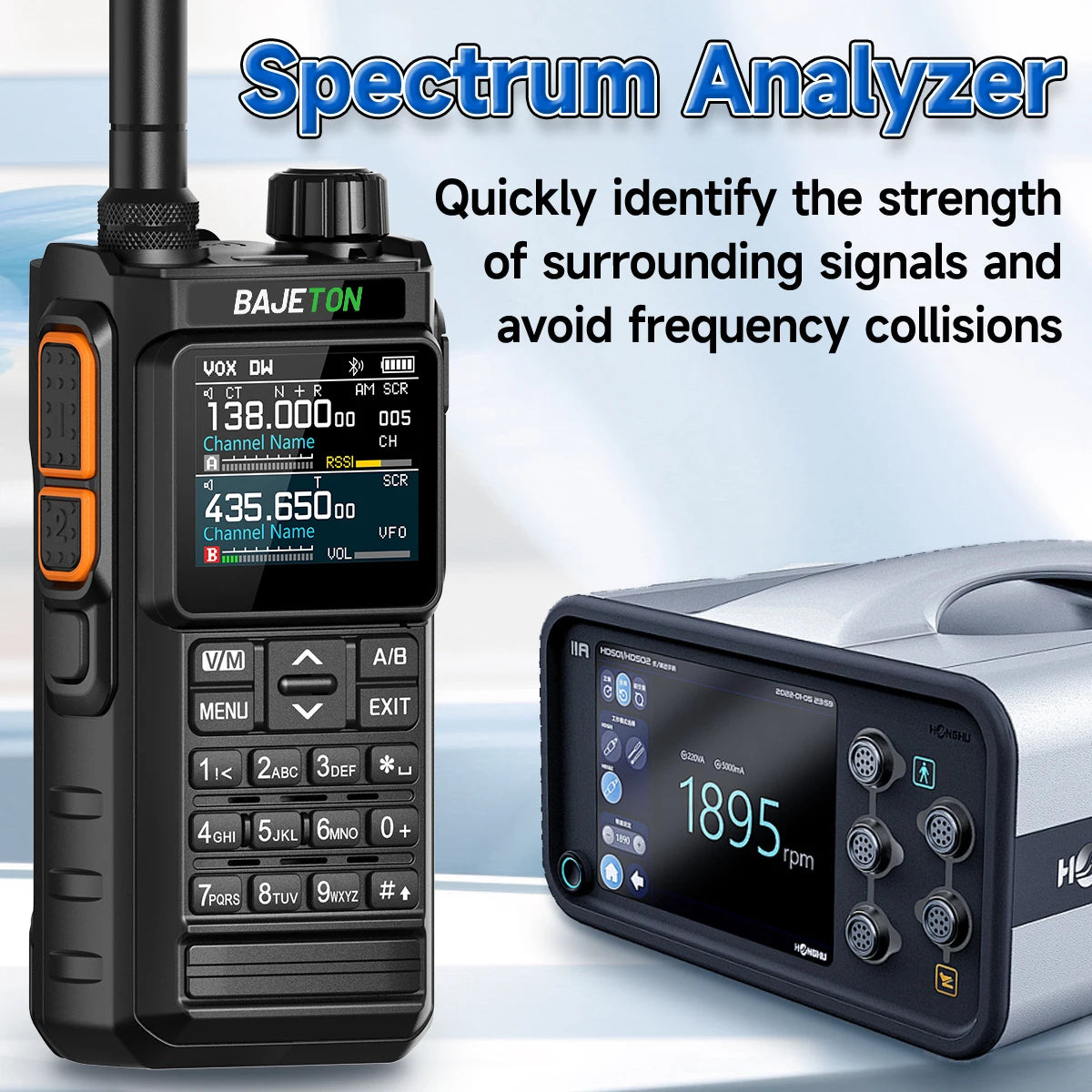 BAJETON BJ-7700 Walkie Talkie Multi Band Wireless Bluetooth Phone Programming Noise Reduction AM FM Ham Radio For Camping BT8200